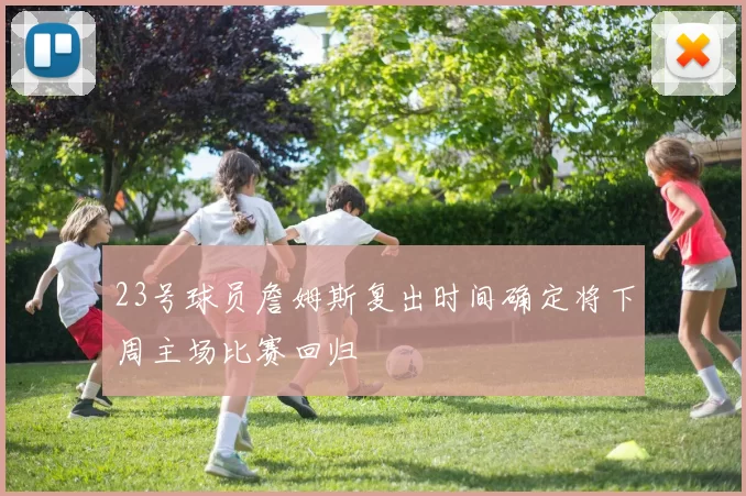 23号球员詹姆斯复出时间确定将下周主场比赛回归