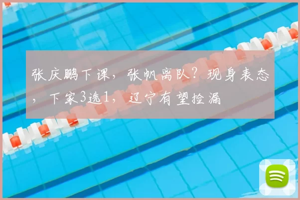 张庆鹏下课，张帆离队？现身表态，下家3选1，辽宁有望捡漏